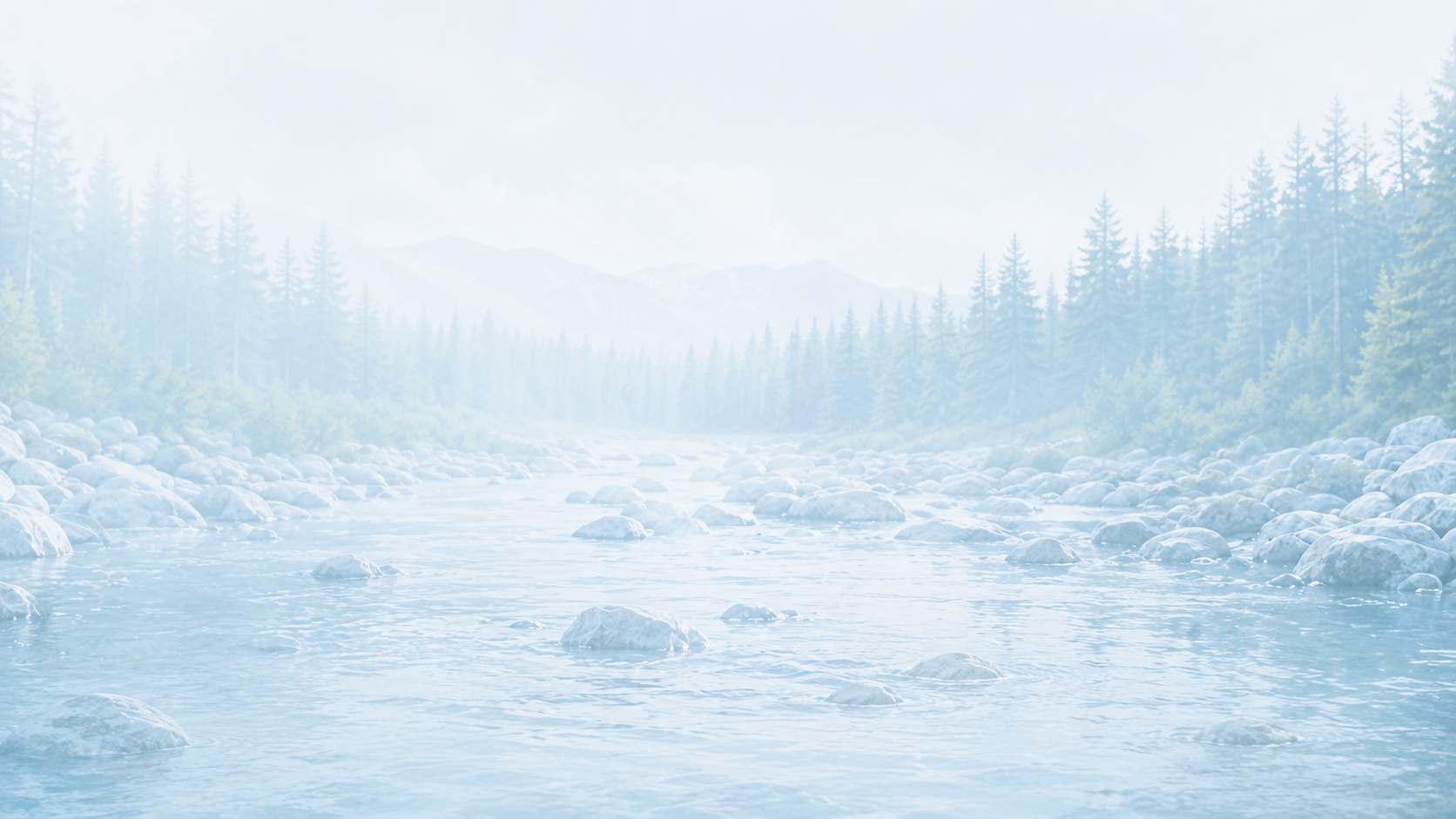 Pale blue stream and highland water source inspiration