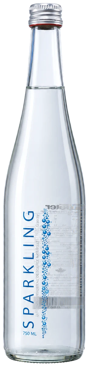 Stream Water clear 750 ml sparkling glass bottle for premium table service